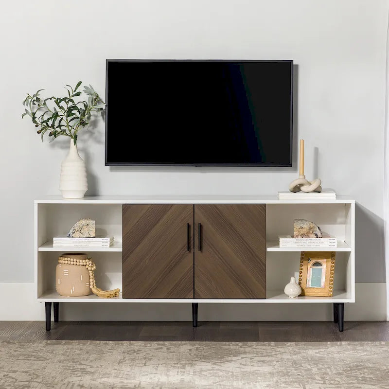 Modern Bookmatch 58-Inch TV Stand