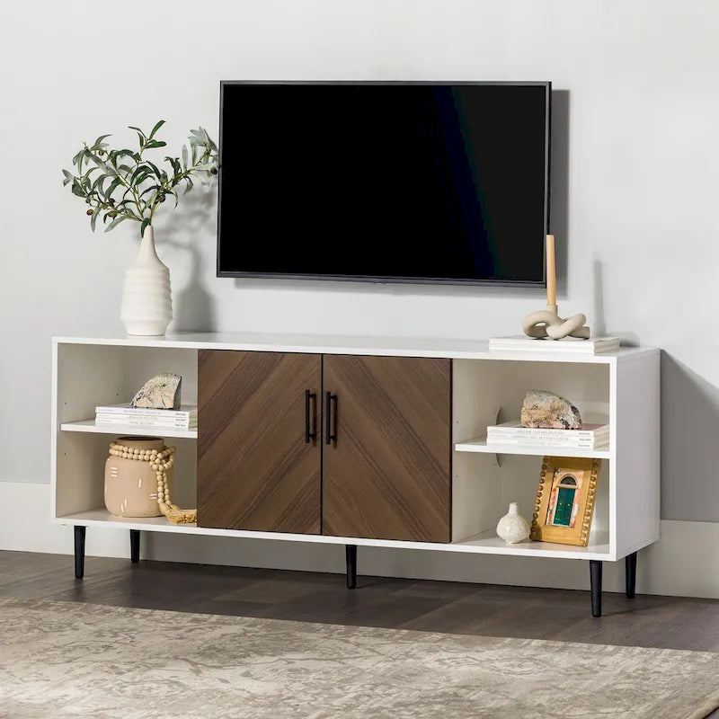 Modern Bookmatch 58-Inch TV Stand