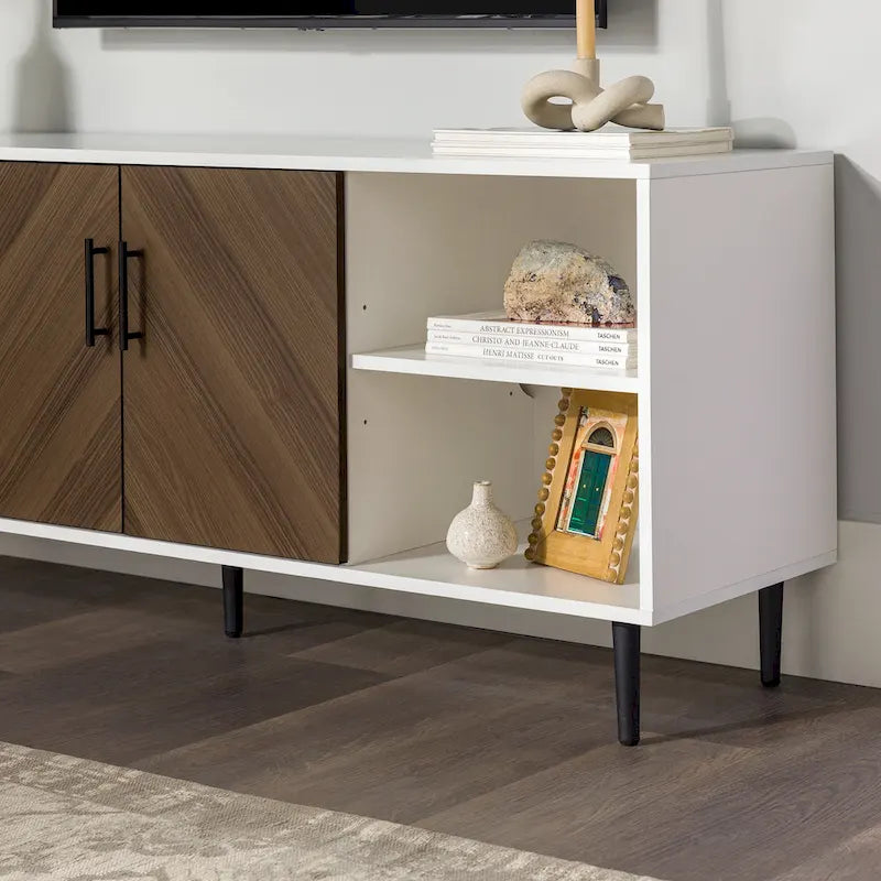 Modern Bookmatch 58-Inch TV Stand