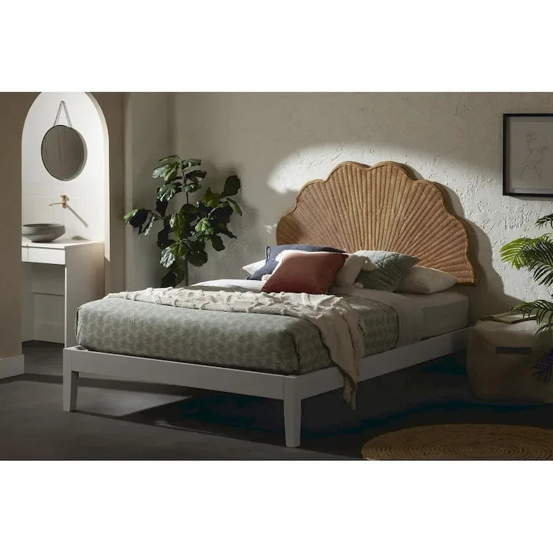 Boho Rattan Wall-Mounted Headboard