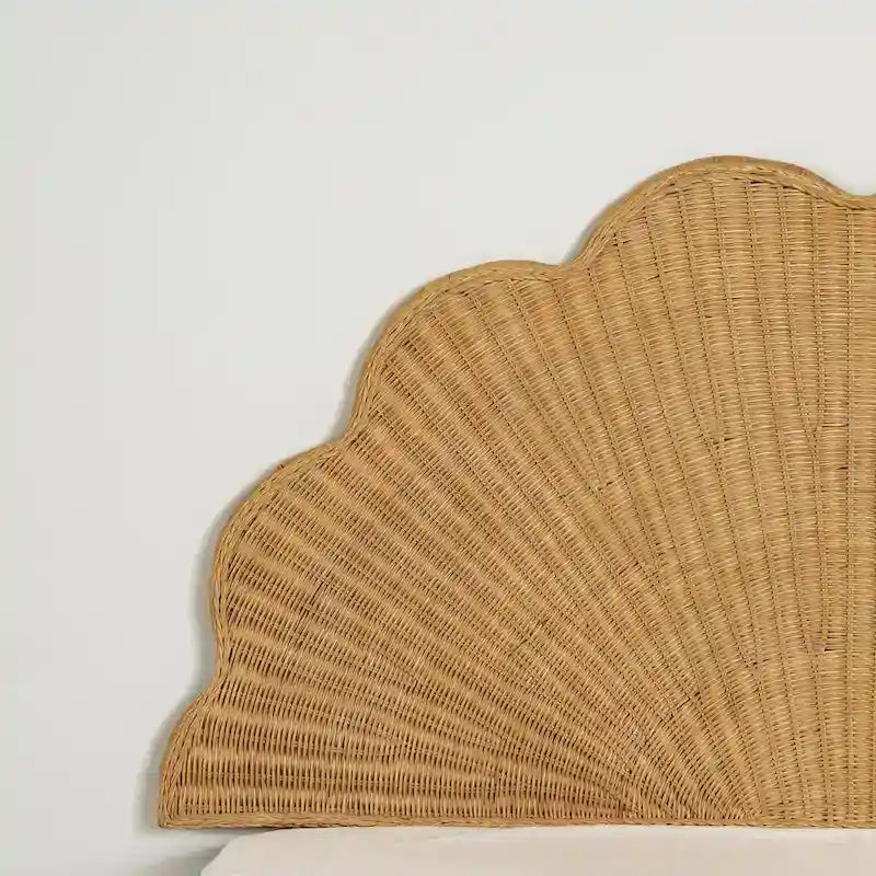 Boho Rattan Wall-Mounted Headboard
