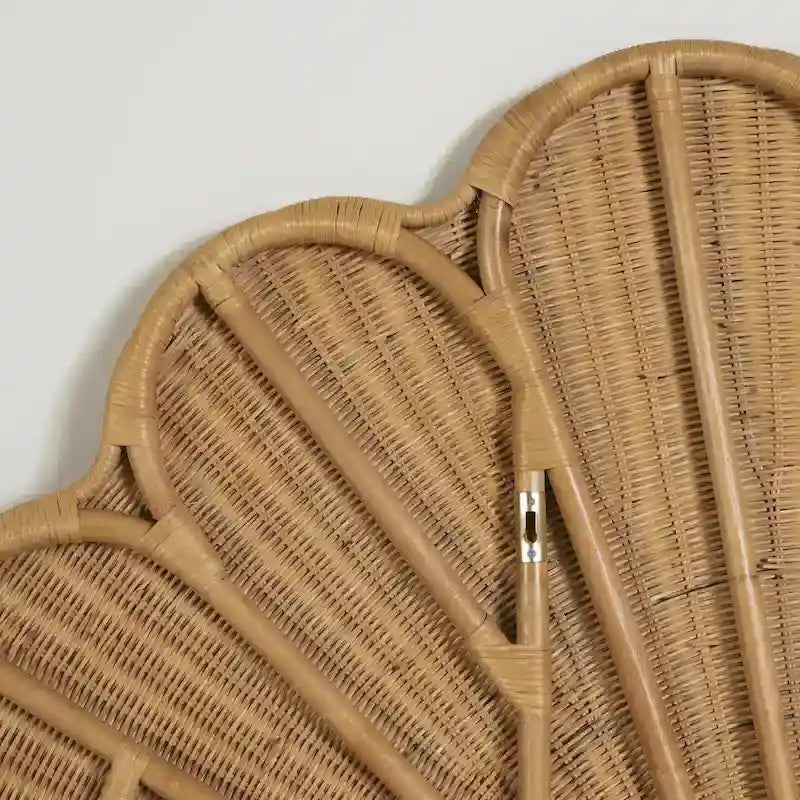 Boho Rattan Wall-Mounted Headboard