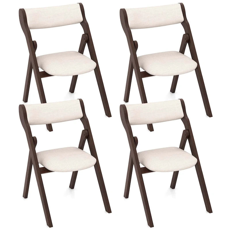 Set of 2/4 Folding Chairs with Padded Backrest & Seat
