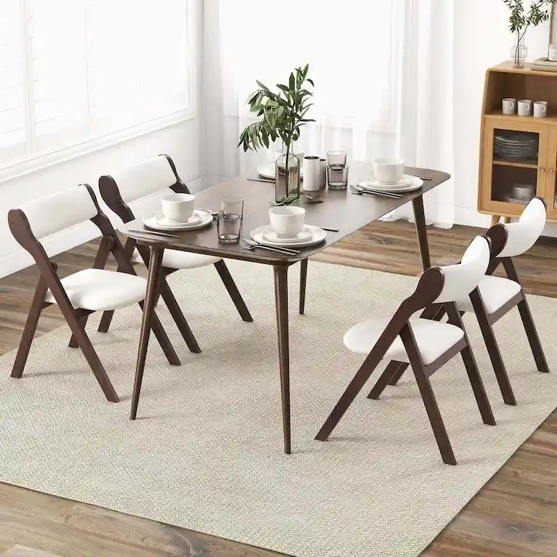 Set of 2/4 Folding Chairs with Padded Backrest & Seat
