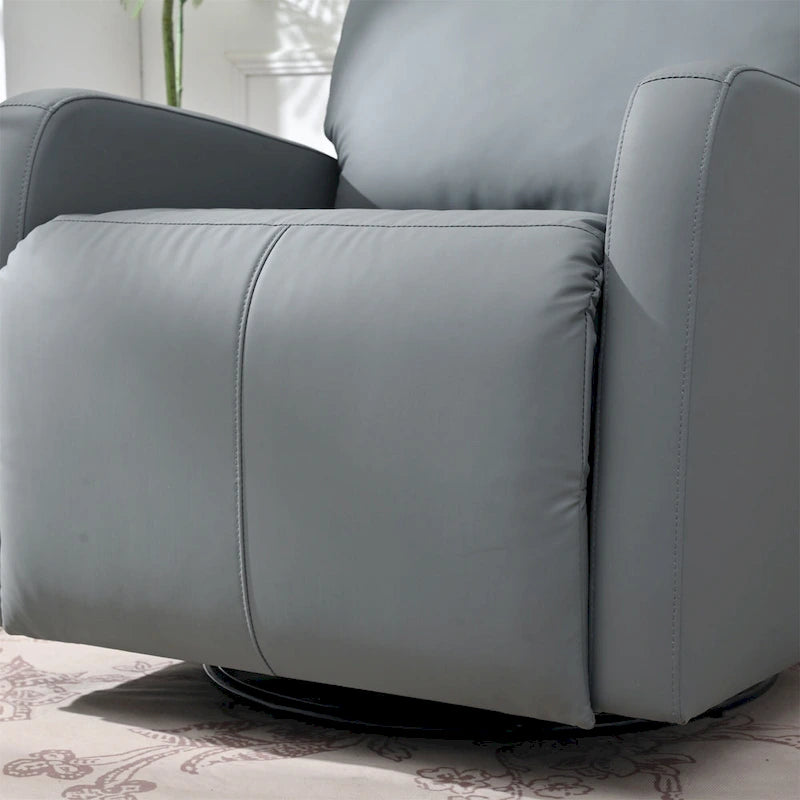 PU Power Swivel Recliner Chair with 270 Rotation, Electric 95-160 Recline and Dual USB Ports - 330lb Capacity