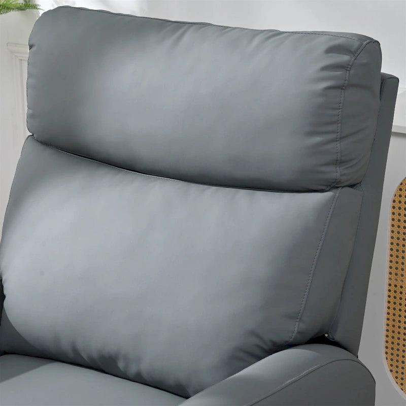 PU Power Swivel Recliner Chair with 270 Rotation, Electric 95-160 Recline and Dual USB Ports - 330lb Capacity