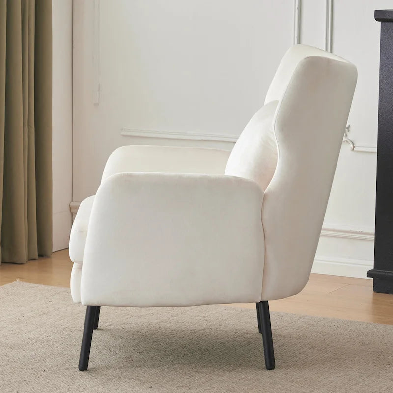 32" Wing Back Velvet Accent Chair