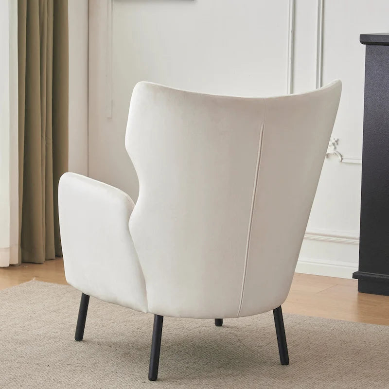 32" Wing Back Velvet Accent Chair