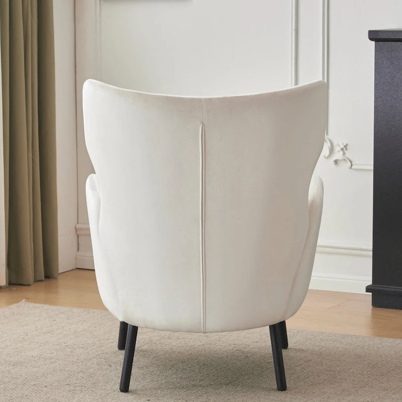 32" Wing Back Velvet Accent Chair