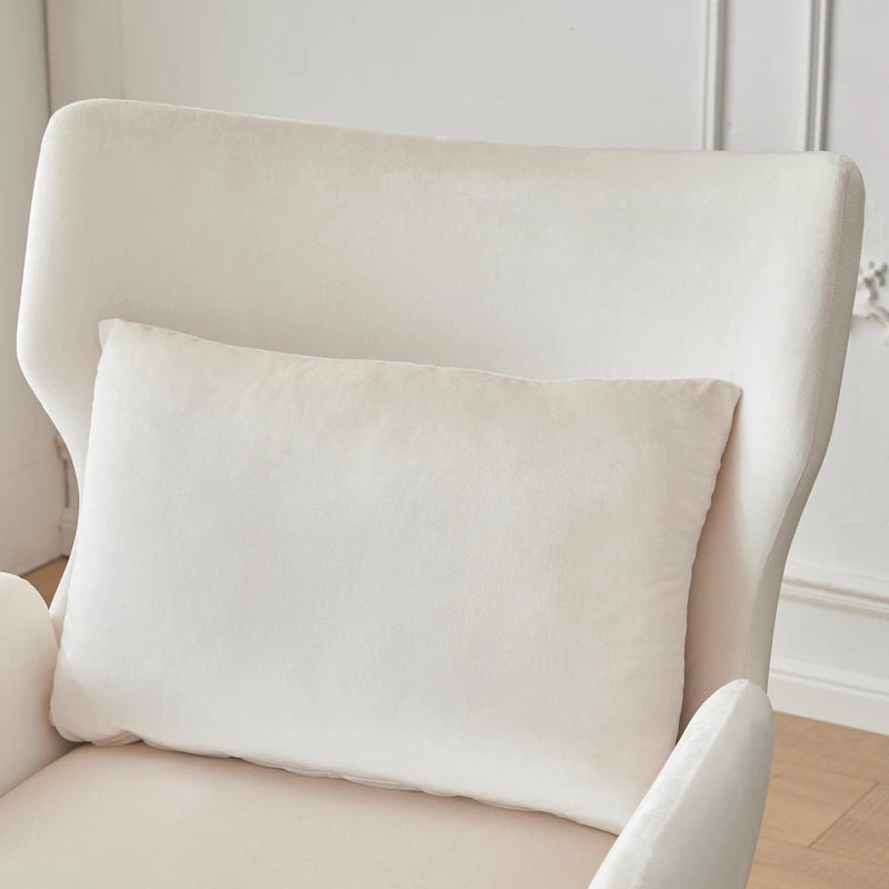 32" Wing Back Velvet Accent Chair