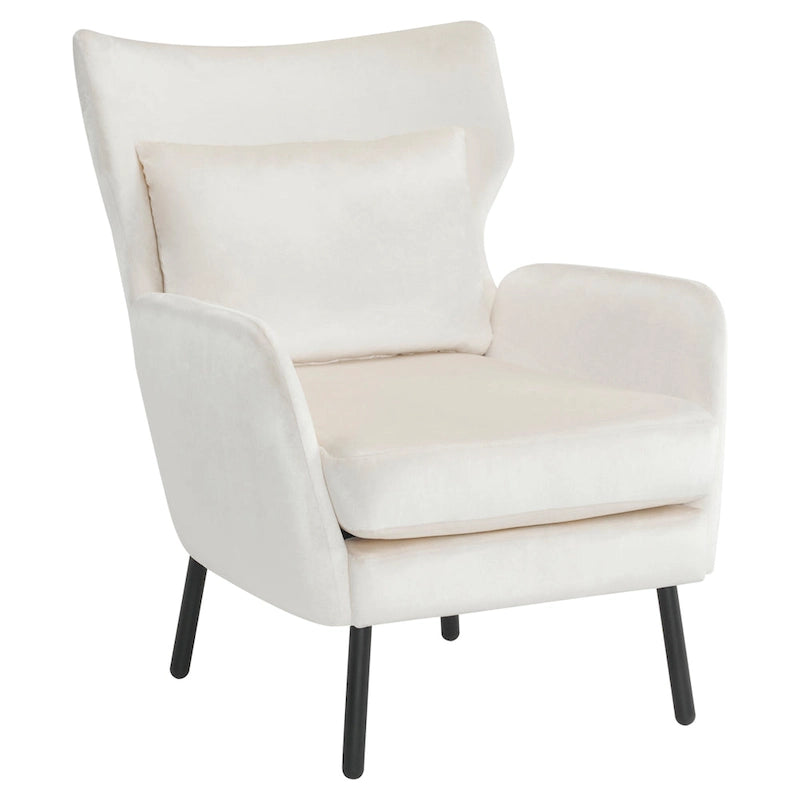 32" Wing Back Velvet Accent Chair