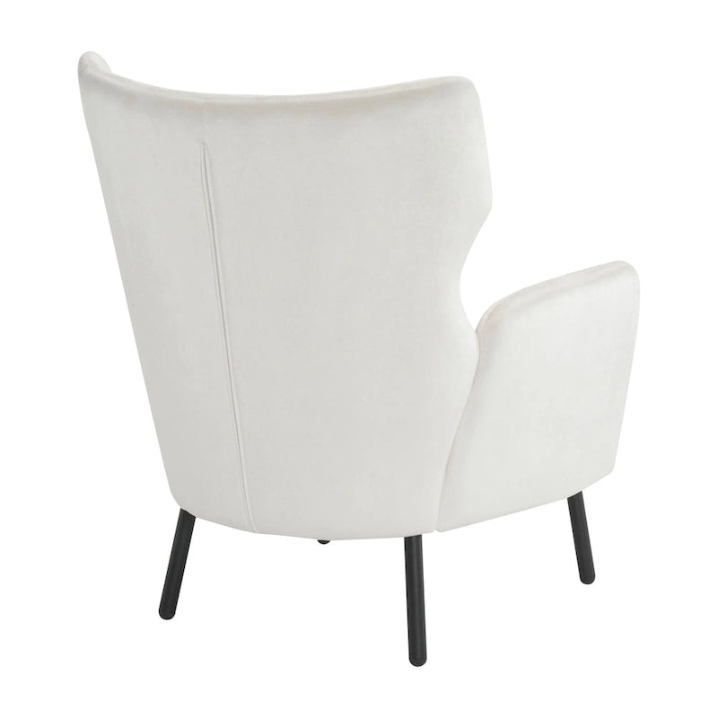 32" Wing Back Velvet Accent Chair