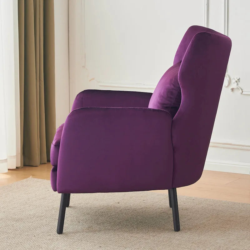 32" Wing Back Velvet Accent Chair