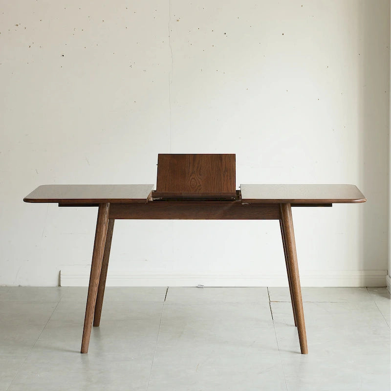 Walnut Solid Oak Extendable Round Dining Table