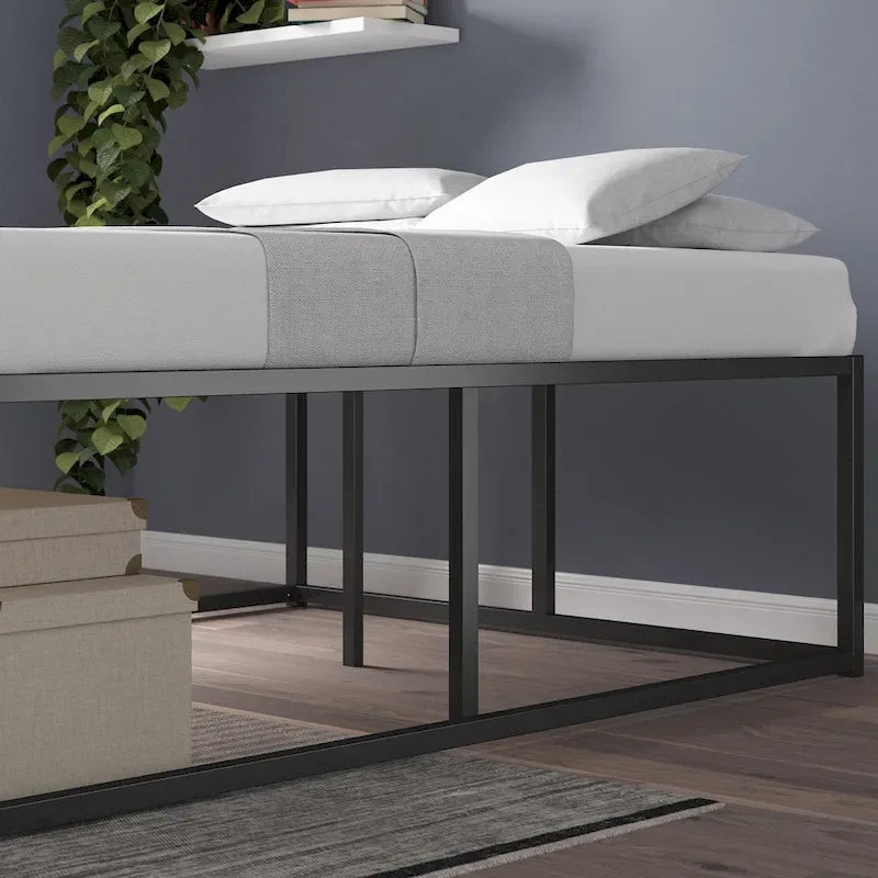 Black Metal Platform Bed Frame