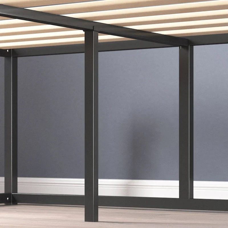 Black Metal Platform Bed Frame