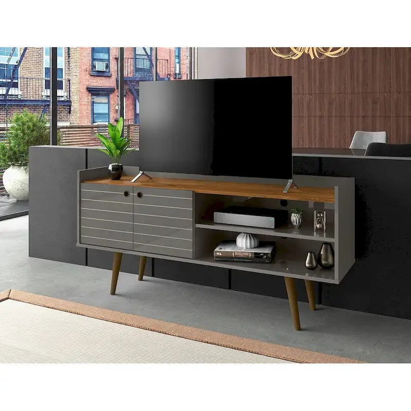Mid Century Modern Media Cabinet Console