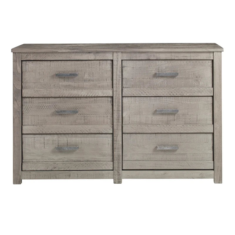 Six Drawer Dresser – Rustic Solid Wood with Distressed Finish