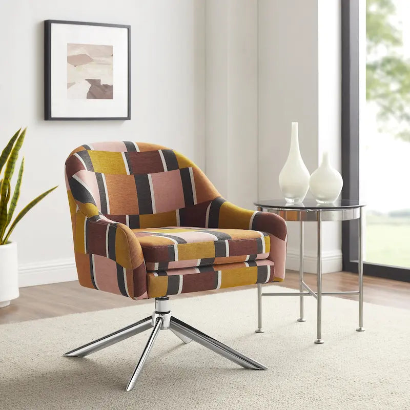 Midcentury Swivel Accent Chair