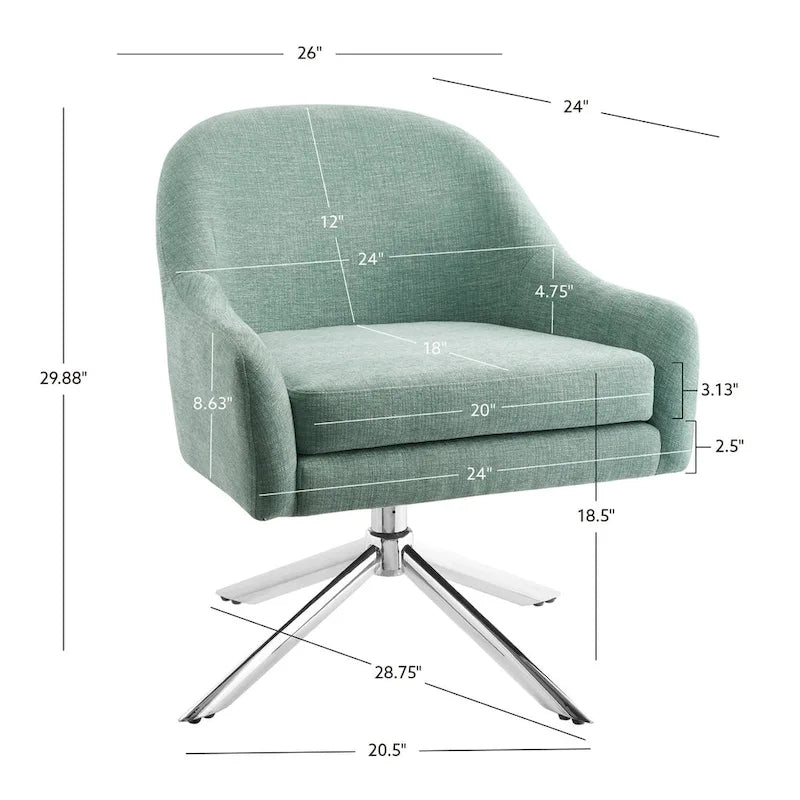 Midcentury Swivel Accent Chair