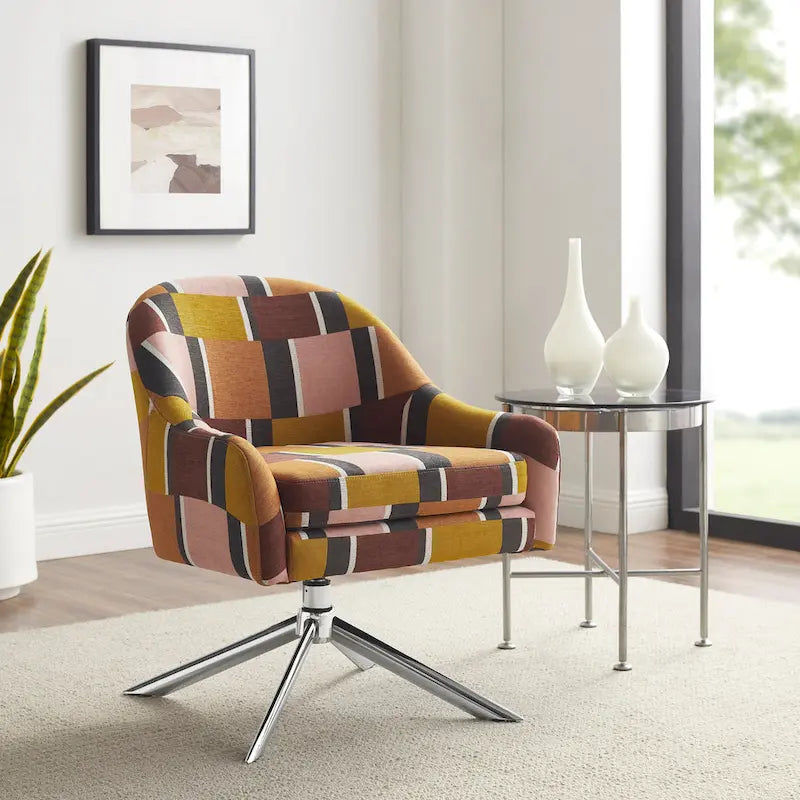 Midcentury Swivel Accent Chair