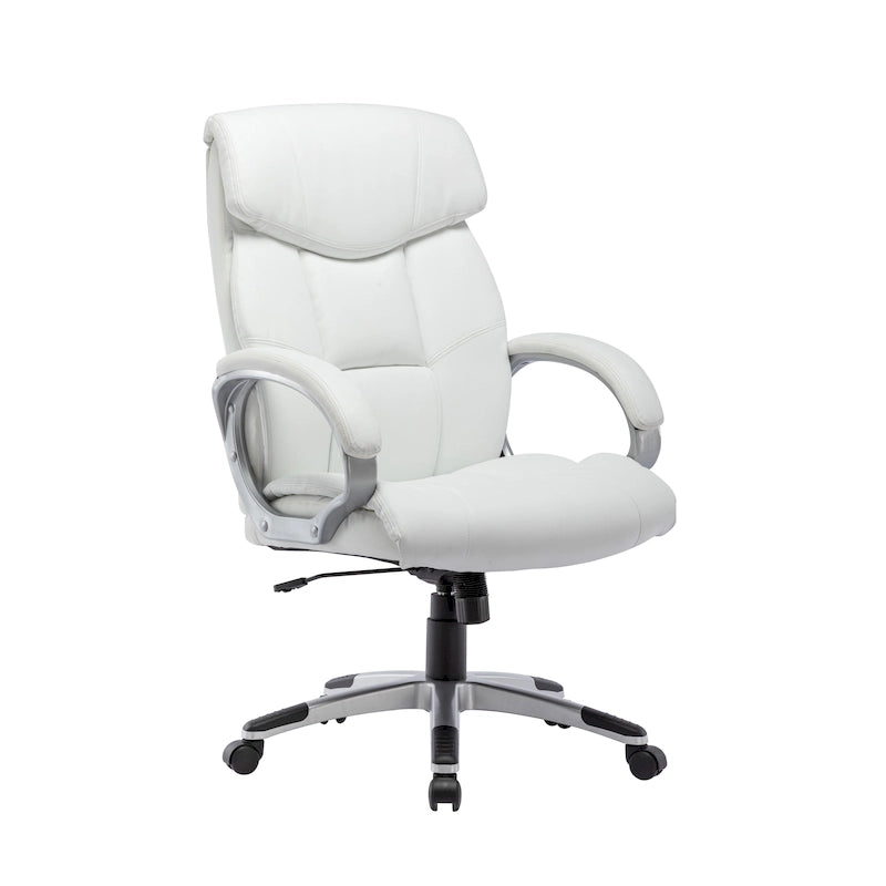 Executive Office Chair – PU Leather, Roller Wheels