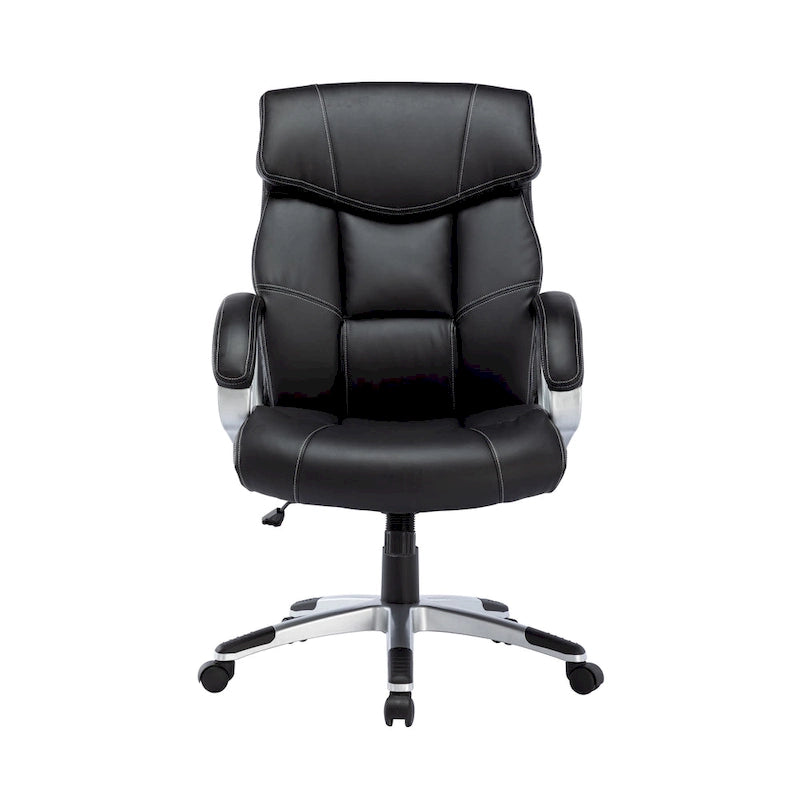 Executive Office Chair – PU Leather, Roller Wheels
