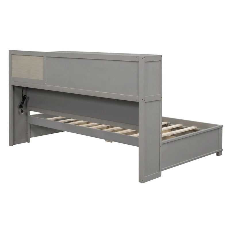Twin Size Wooden Daybed with 3 Drawers and USB Ports