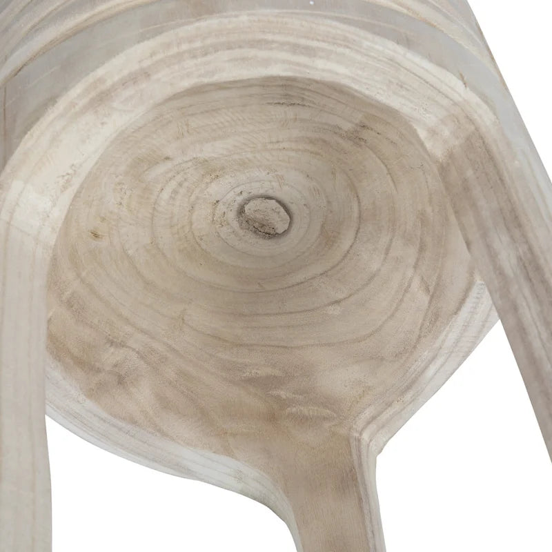 Paulownia Wood Carved Stool