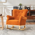 High Back Velvet Rocking Chair with Tufted Back