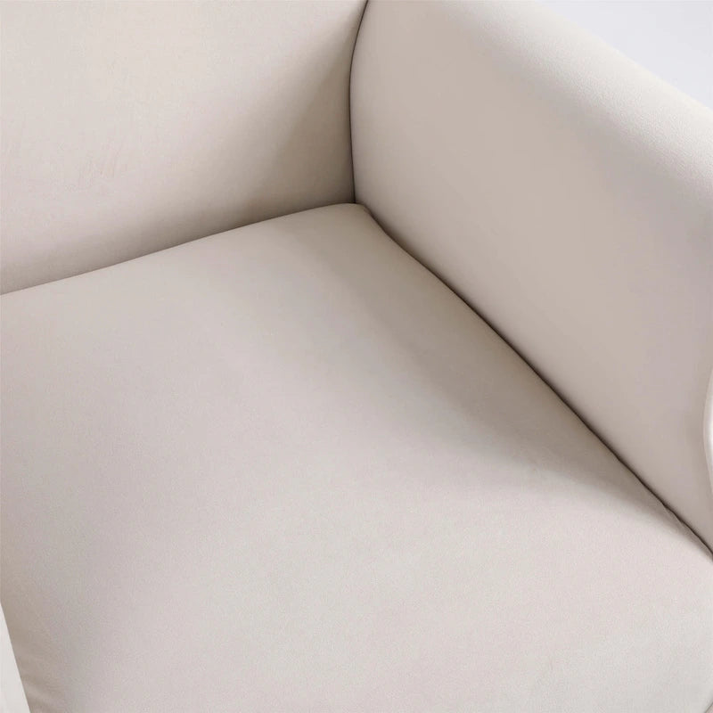 High Back Velvet Rocking Chair with Tufted Back