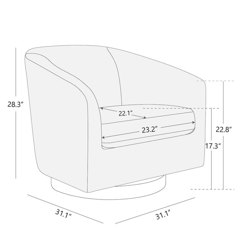 Swivel Accent Chair – Single