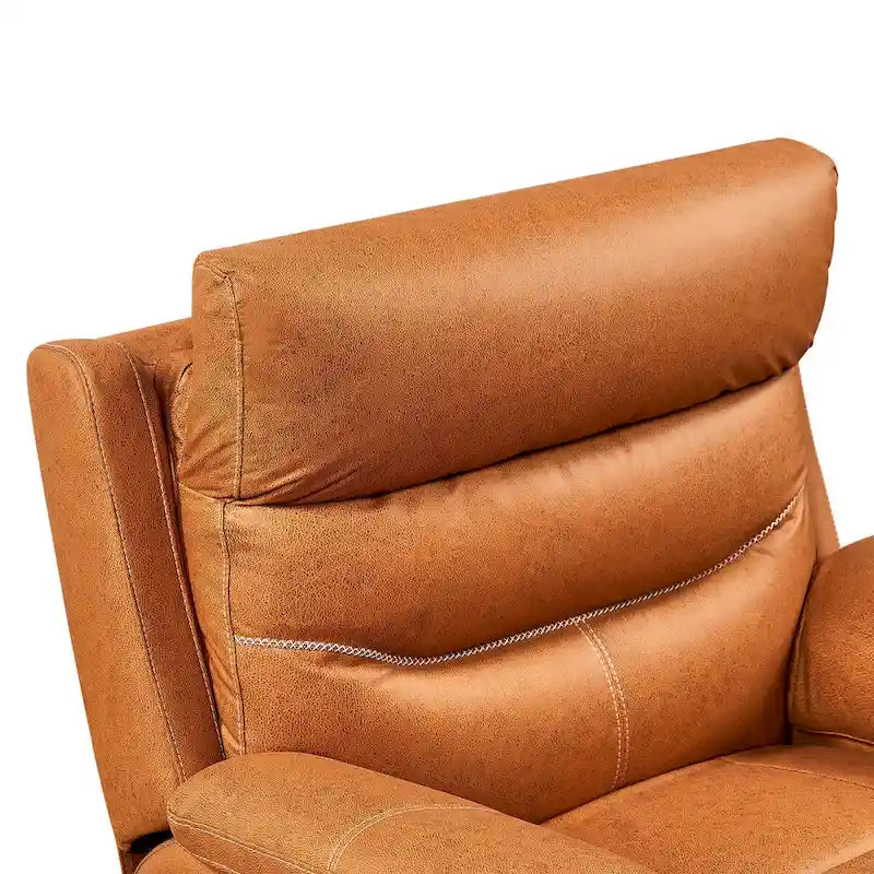 Dual Motor Rocking Recliner Chair with Swivel, Power Headrest & USB Charging