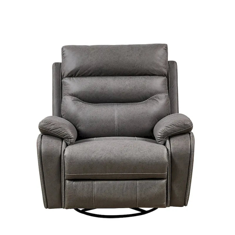 Dual Motor Rocking Recliner Chair with Swivel, Power Headrest & USB Charging