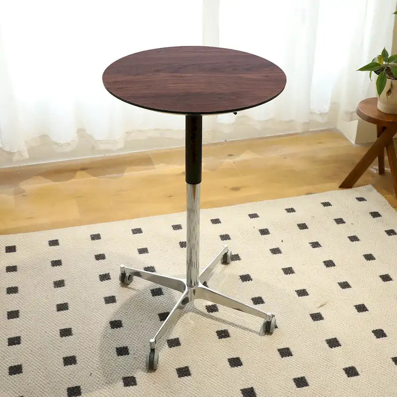 Movable Adjustable Bar Table Pub Table 360 Swivel Counter Bar Height Aluminum Star Base Movable for Stand Desk Bistro