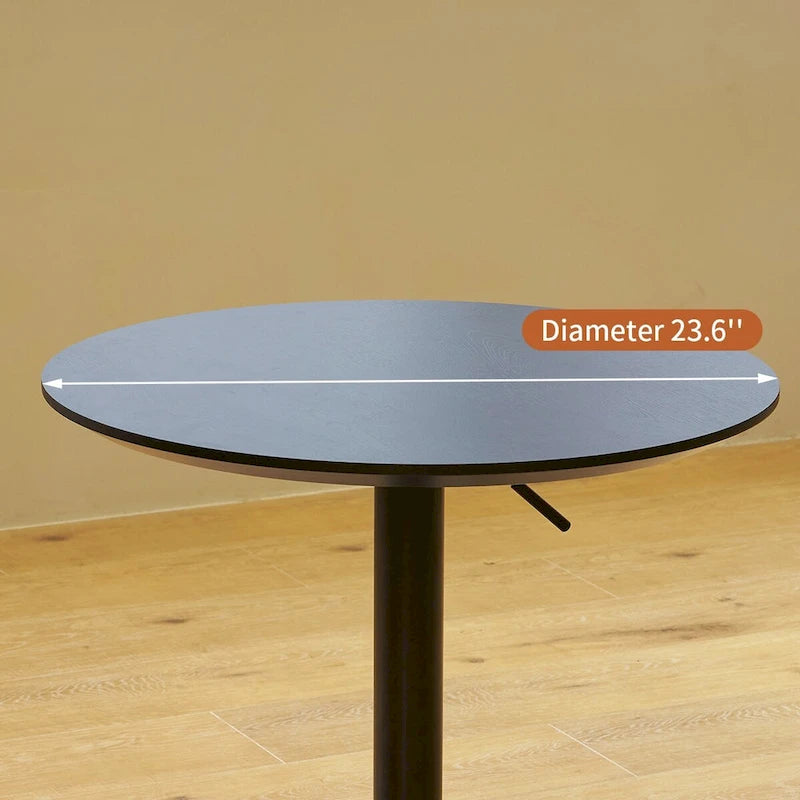 Movable Adjustable Bar Table Pub Table 360 Swivel Counter Bar Height Aluminum Star Base Movable for Stand Desk Bistro