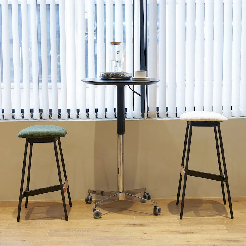 Movable Adjustable Bar Table Pub Table 360 Swivel Counter Bar Height Aluminum Star Base Movable for Stand Desk Bistro