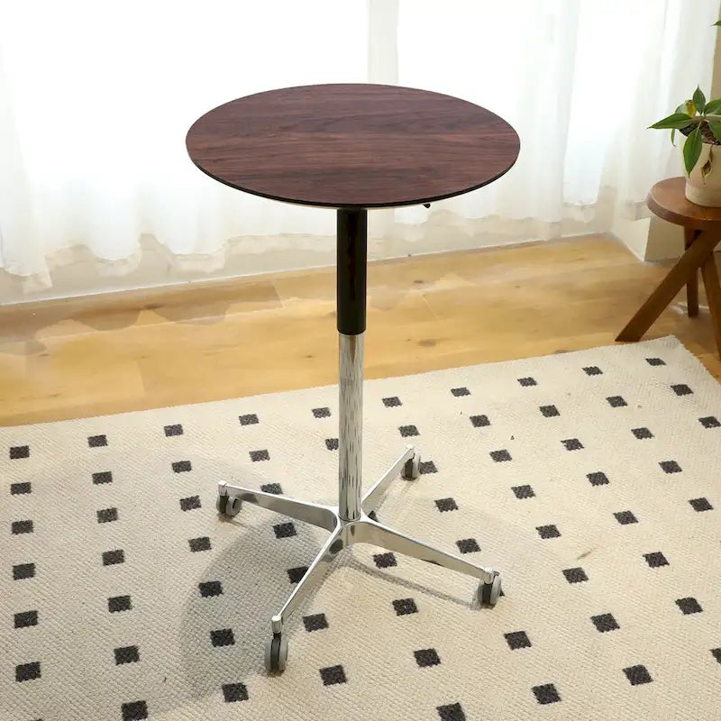 Movable Adjustable Bar Table Pub Table 360 Swivel Counter Bar Height Aluminum Star Base Movable for Stand Desk Bistro