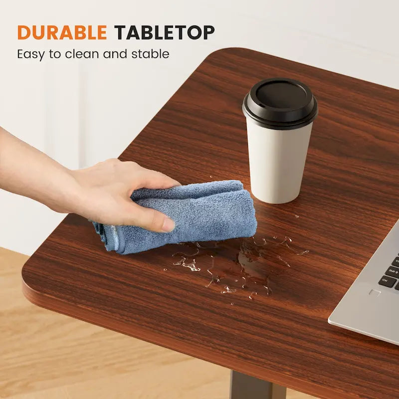 Adjustable Mobile Bed Desk Computer Desk Mobile Standing Desk Lifting Desk with Lockable Casters Portable L-Shaped Desks