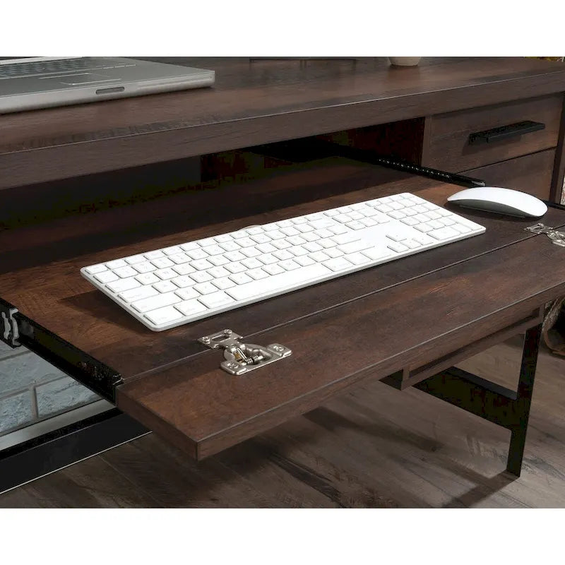 Computer Desk with Storage Drawers – Barrel Oak Finish