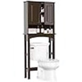 Over-Toilet Storage Cabinet with LED Light – 8.2D x 26.7W x 66.5H
