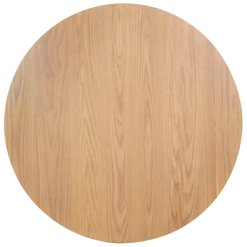 48-Inch Round Wood Dining Table – Natural Finish